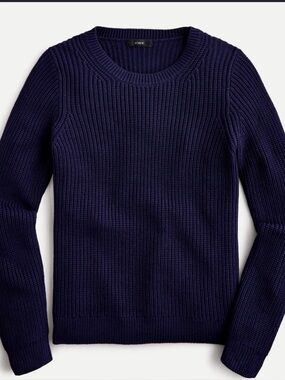 J. Crew Navy Cotton fisherman sweater Small